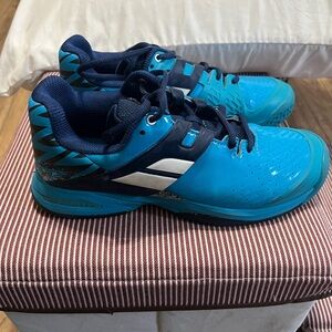 BUNDLE ONLY: BABOLAT 'Propulse AC Junior' White/Blue All Court Shoes Youth 6.5